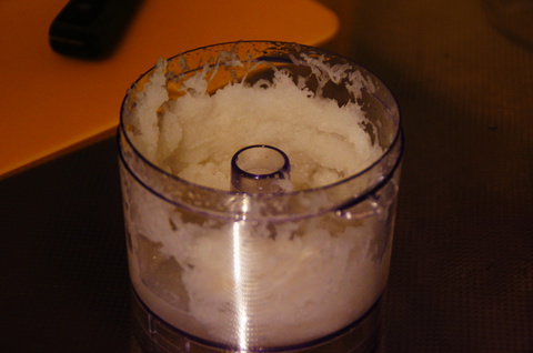 水分が出るのでしぼる感じで落とす