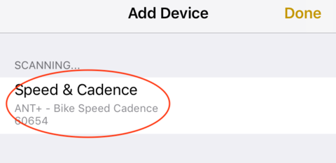 自転車のクランクペダルをグルグルまわしセンサーを検出させる