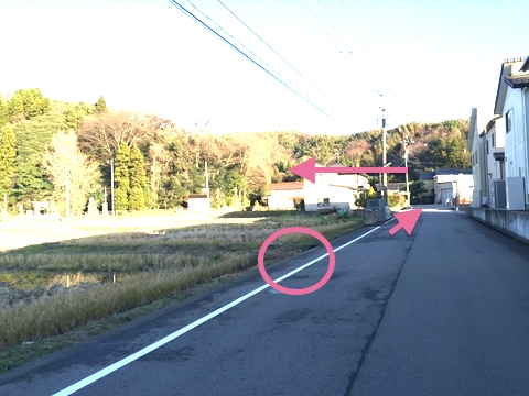 道幅が広い道路があるので路駐して歩ける