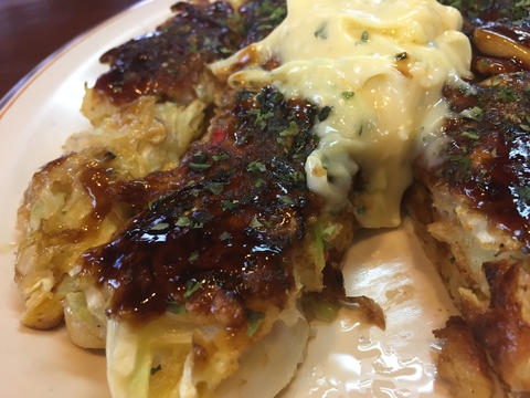 キャベツたっぷりに溶けたマヨがたまらない