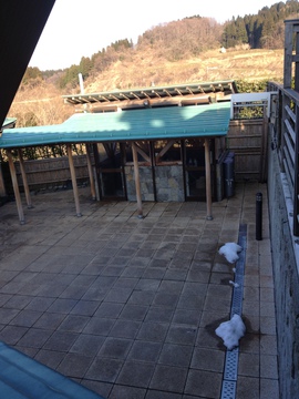 北陸では珍しい外の洗い場もあり