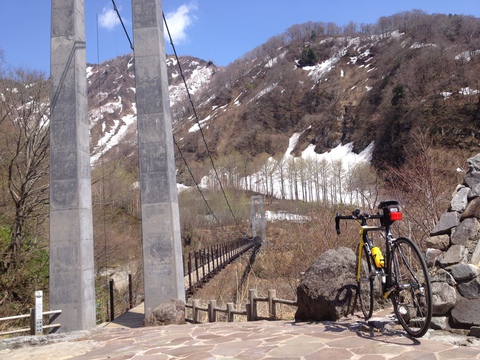 別当登山口の日本一の吊り橋