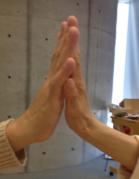 ハイタッチで順番交代