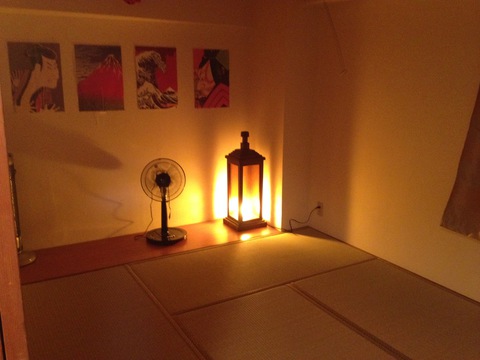 1日目の部屋。和風な演出