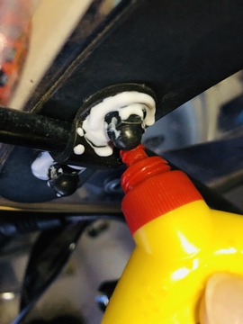 バイクのシールドで実験