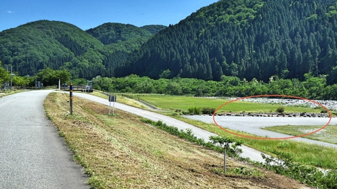 白山市天狗橋横の公園駐車場からスタート