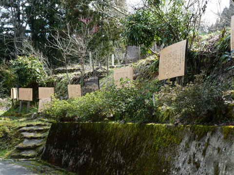 なつかしい童謡がかかれた札が並ぶ