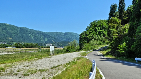 手取川東側林道へ