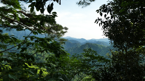 マセ山展望岩よりの眺め。300m程度の山ではあるが結構先まで見える
