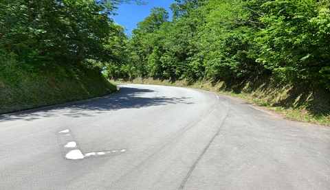 斜度がやや増してくる