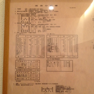 温泉分析書