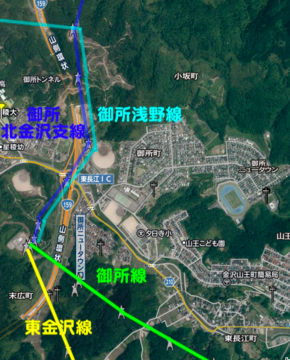 御所変電所周辺系統図
