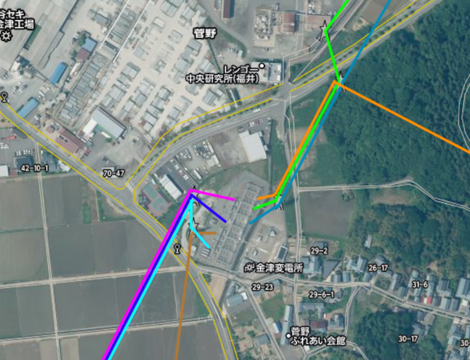 北陸電力 金津変電所 周辺接続図