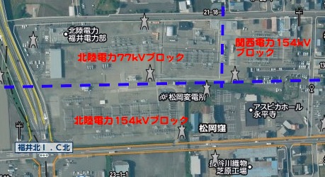 松岡変電所のブロック配置
