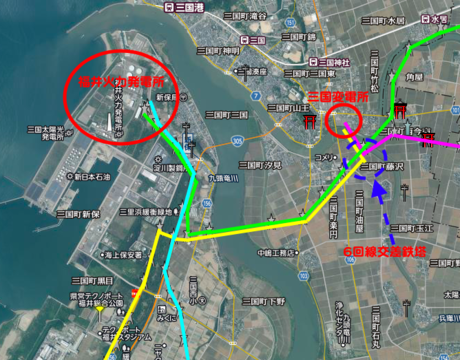 福井火力・三国変電所周辺接続図