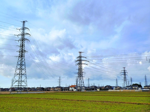 南金沢変電所からの鶴来第1線と第2線のトリッキーな接続