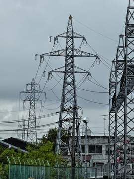 西武生変電所北側 西武生線最終鉄塔