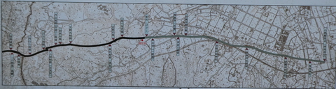 小原越起点より現在地までの旧道図(クリックで拡大)