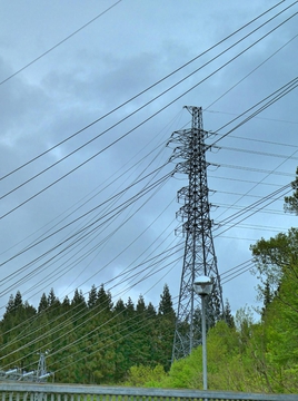 丹生変電所東側鉄塔 江守線38番・西武生線1番