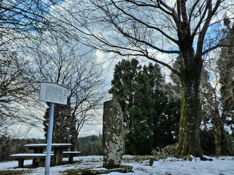 本丸跡(写真は残雪期)