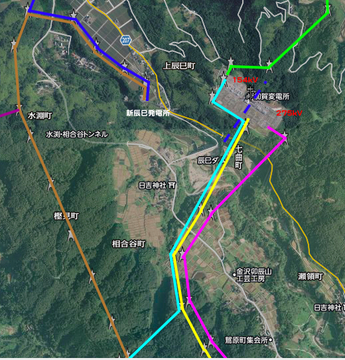 加賀変電所周辺接続図(クリックで拡大)