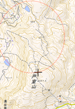 戸室山北西側