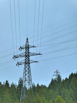 6回線中段から降りてきた単独線路