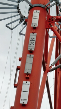 8回線鉄塔の銘板(クリックで拡大)
