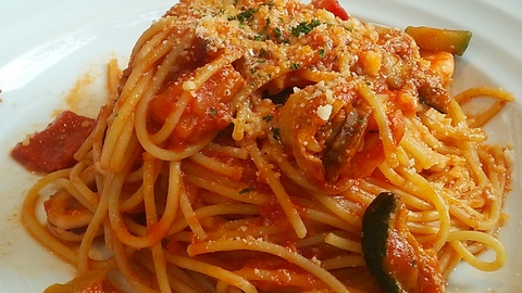 生パスタを使用したパスタ