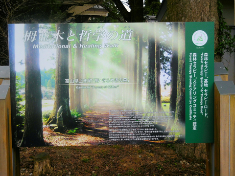 「栂並木と哲学の道」の看板