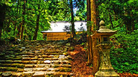 伊須流岐比古神社拝殿前