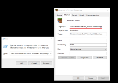 ショートカットにストアアプリIDが記載されている