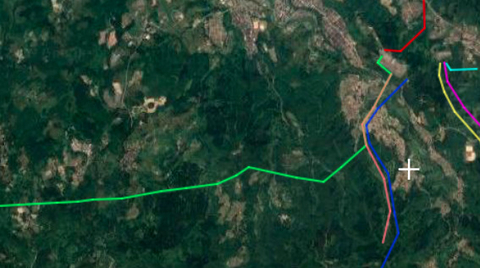 開発中画面 ズームアウトで自動的に系統表示モード